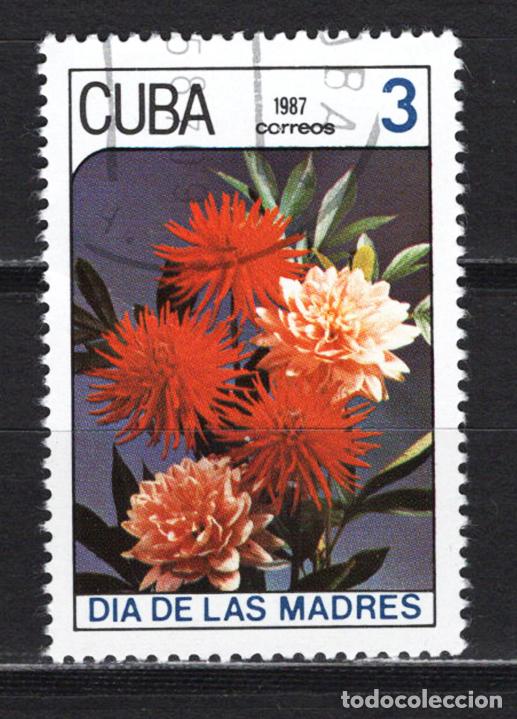 Sellos: CUBA 1987 usado FLORA Yvert 2762 - Foto 1