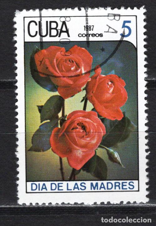 Sellos: CUBA 1987 usado FLORA Yvert 2763 - Foto 1