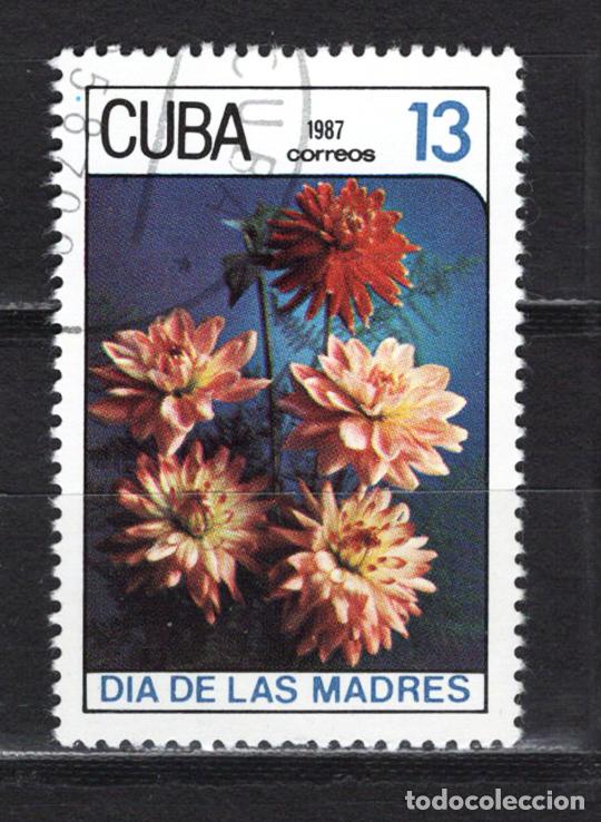 Sellos: CUBA 1987 usado FLORA Yvert 2765 - Foto 1