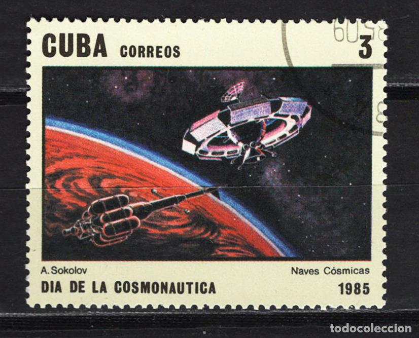 Sellos: CUBA 1985 usado ESPACIO Yvert 2617 - Foto 1