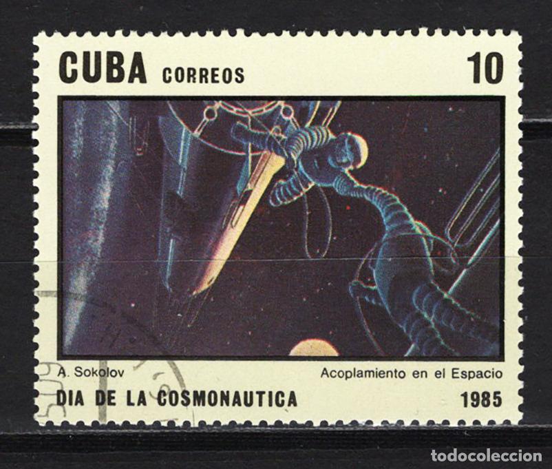 Sellos: CUBA 1985 usado ESPACIO Yvert 2618 - Foto 1