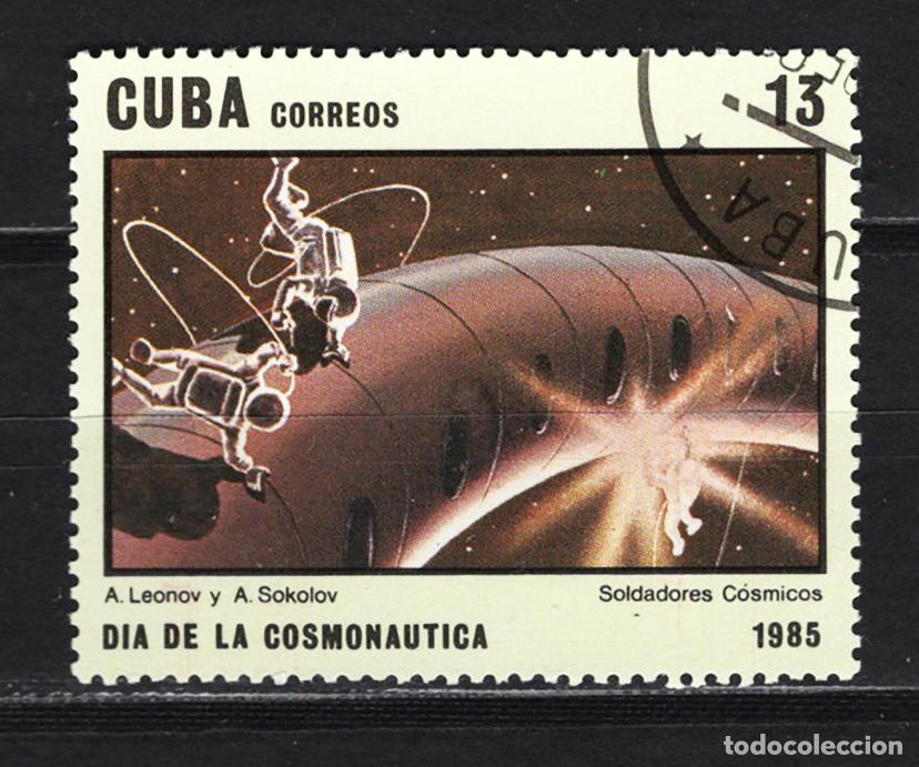 Sellos: CUBA 1985 usado ESPACIO Yvert 2619 - Foto 1