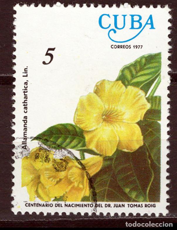 Sellos: CUBA 1977 usado FLORA Yvert 2008 - Foto 1