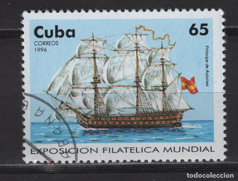 Sellos: CUBA 1996 usado BARCOS Yvert 3536 - Foto 1