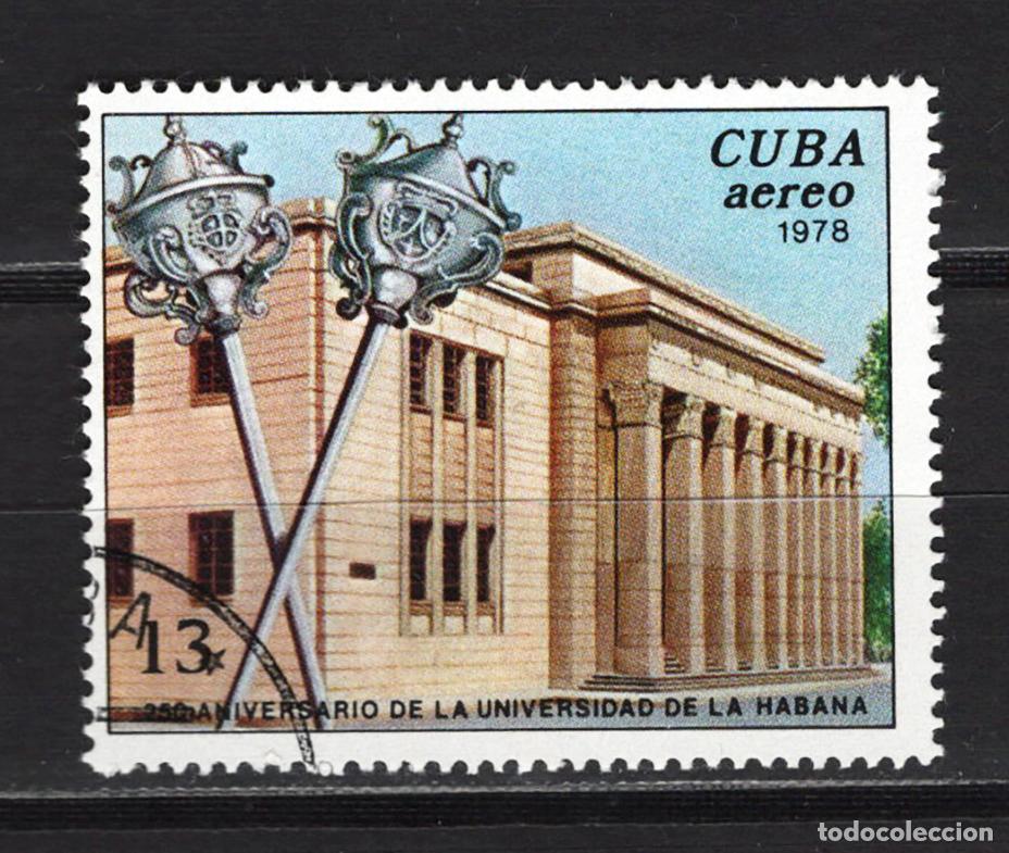 Sellos: CUBA 1978 usado Yvert 271 a&eacute;reo - Foto 1