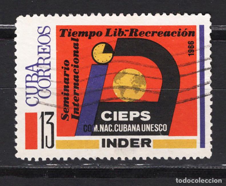 Sellos: CUBA 1966 usado Yvert 1059 - Foto 1