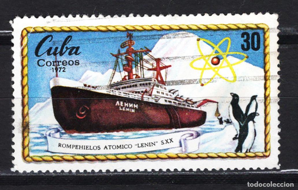Sellos: CUBA 1972 usado BARCOS Yvert 1629 - Foto 1