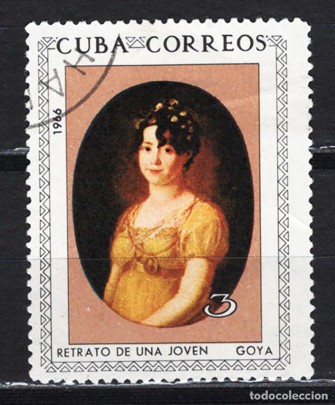 Sellos: CUBA 1966 usado ARTE Yvert 973 - Foto 1