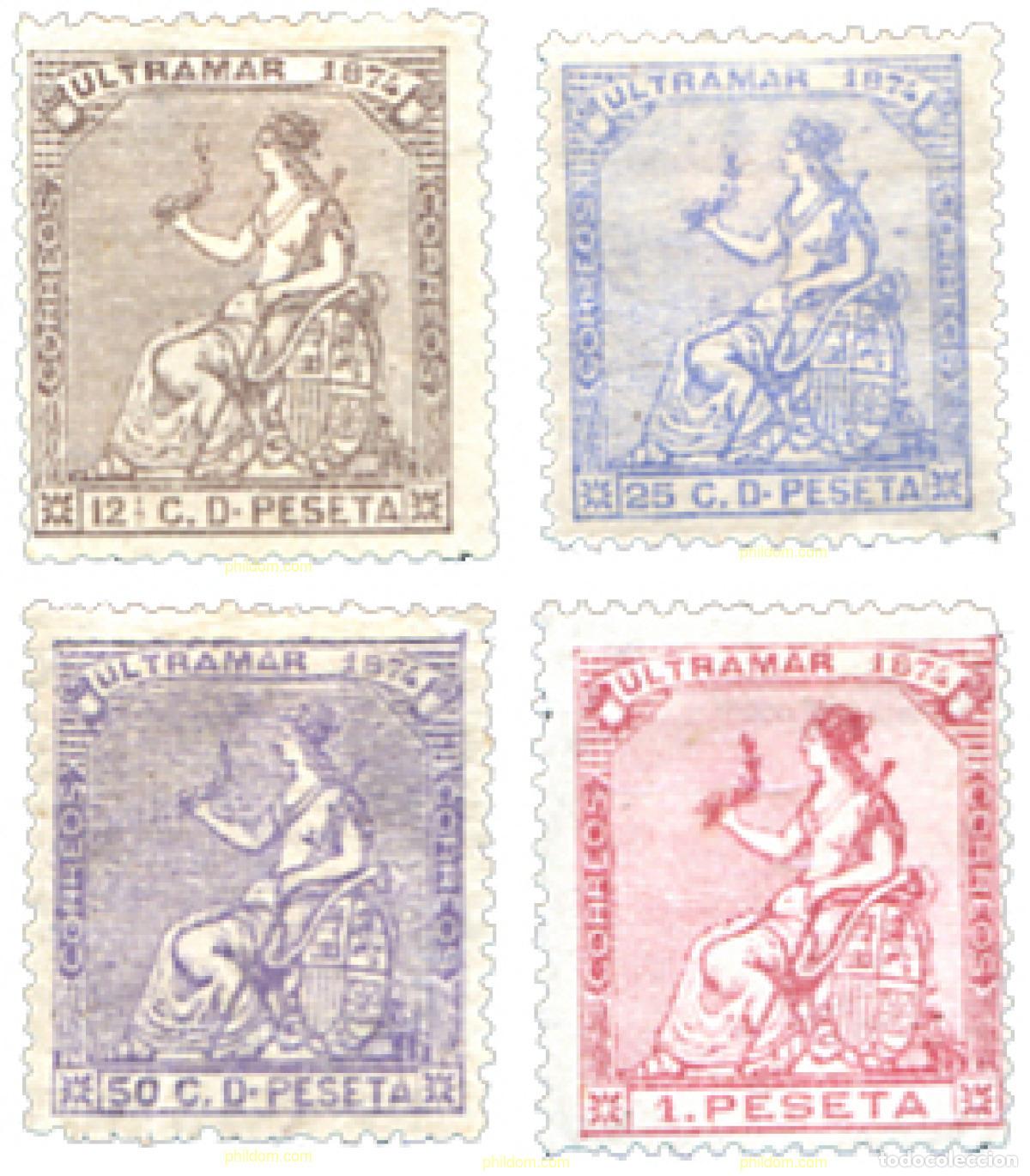 Sellos: 248597 HINGED CUBA 1874 HISPANIA - Foto 1