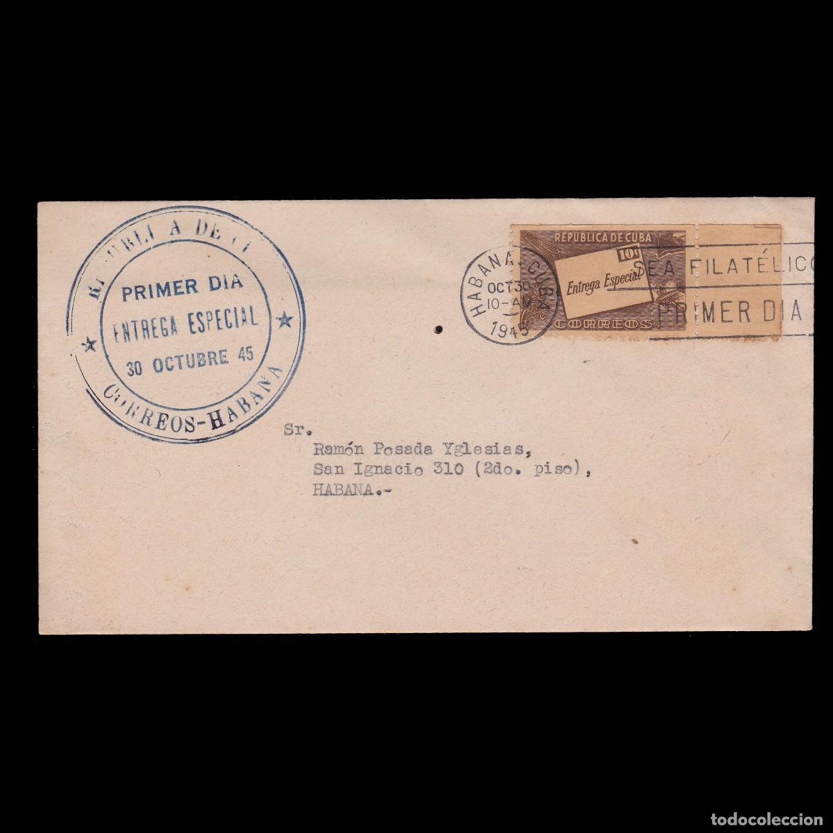 Sellos: CUBA .1945. FIRST DAY ISSUE. AIR POST SEMI-POSTAL STAMP . SCOTT E12 - Foto 1