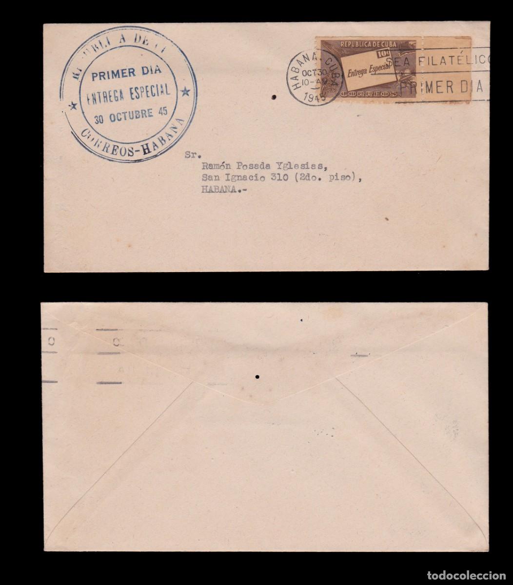 Sellos: CUBA .1945. FIRST DAY ISSUE. AIR POST SEMI-POSTAL STAMP . SCOTT E12 - Foto 2