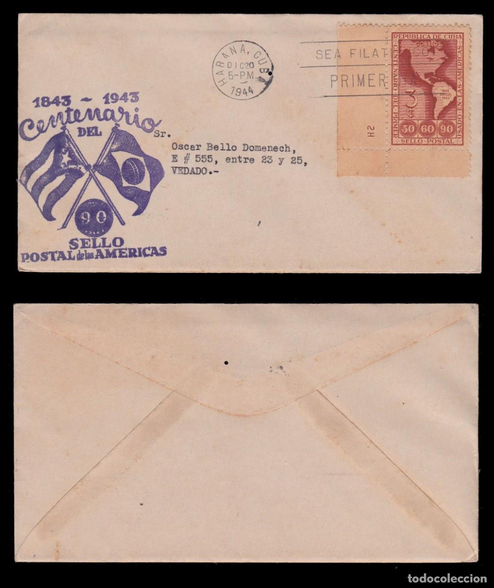 Sellos: CUBA .1945. FIRST DAY ISSUE. 3C. SCOTT 392+ GIFT - Foto 2