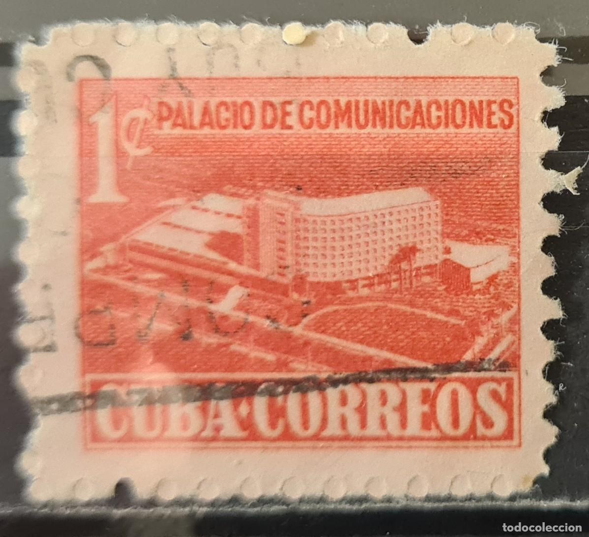 Sellos: Sello usado de Cuba 1956: Sobretasa obligatoria pro construcci&oacute;n de un edificio postal - Foto 1