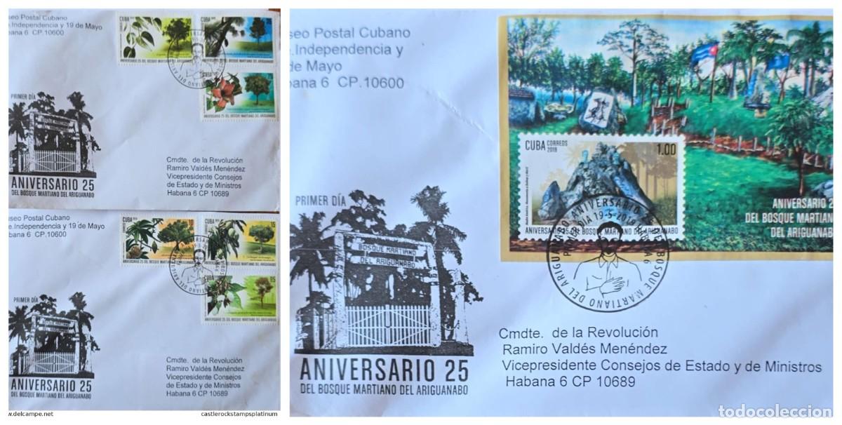 Sellos: O) 2019 CUBA, MARTIAN FOREST OF ARIGUANABO, FRUIT TREES, INTERNAL SERVICE