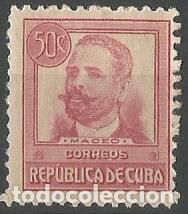 Sellos: Cuba 1917, General Antonio Maceo, Serie Patriotas Cubanos, MNH