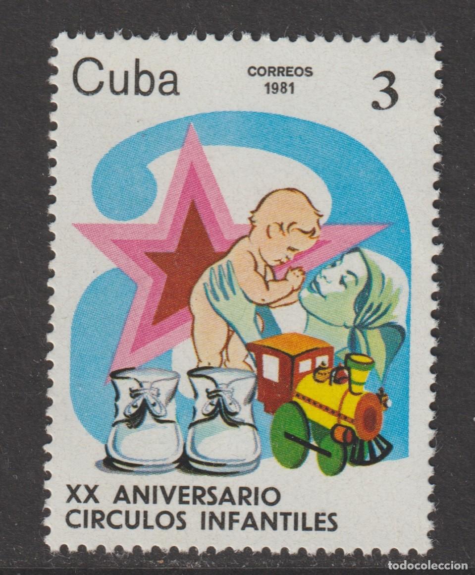 Sellos: Cuba 1981 - Circulos infantiles nuevo sin goma