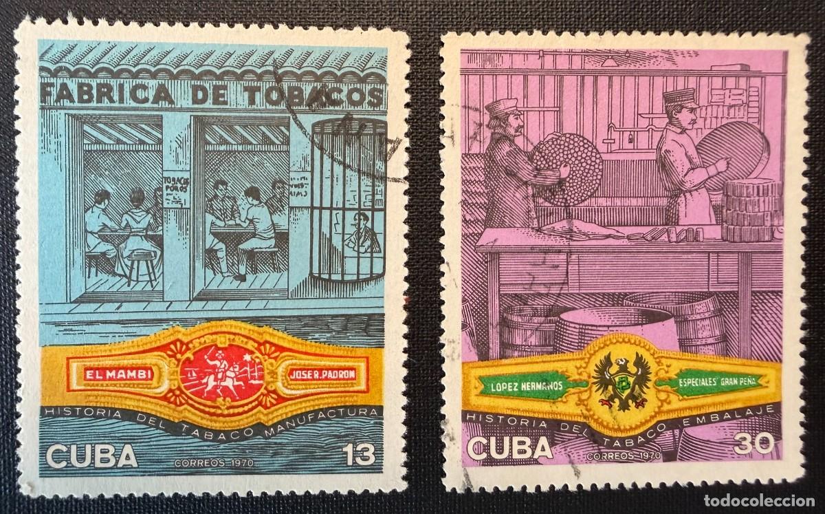 Francobolli: Sellos Cuba 1970. Tobacco plantation Yvert et Tellier 1415-1416