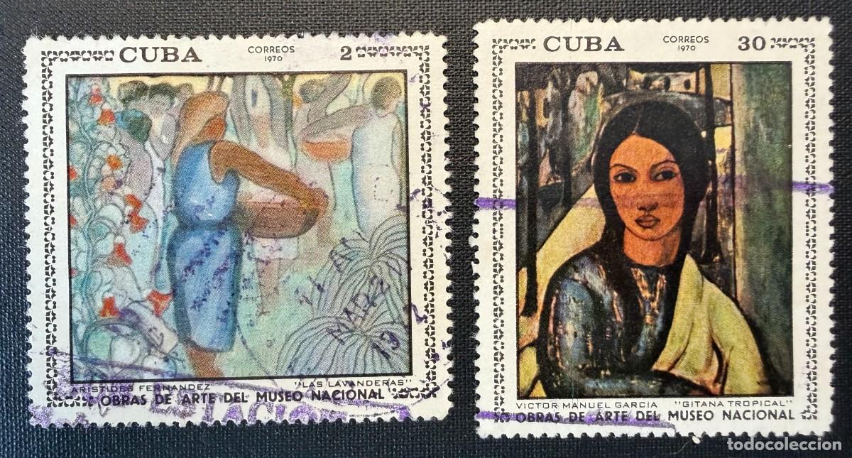Selos: Sellos Cuba 1970. Obras de arte del museo nacional Yvert et Tellier 1419, 1424