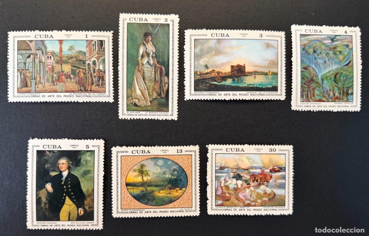 Sellos: Sellos Cuba 1972. Obras de arte de museo Nacional Yvert et Tellier 1548-1554