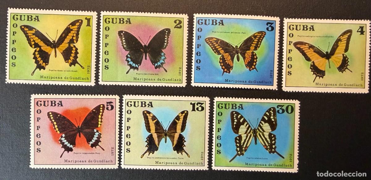 Sellos: Sellos Cuba 1972 Mariposas de la colecci&oacute;n Gundlach