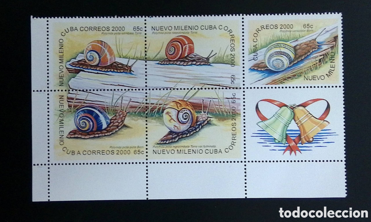 Sellos: CA) CUBA 2000. Posts new millennium. Series dedicated to polymites. Mnh