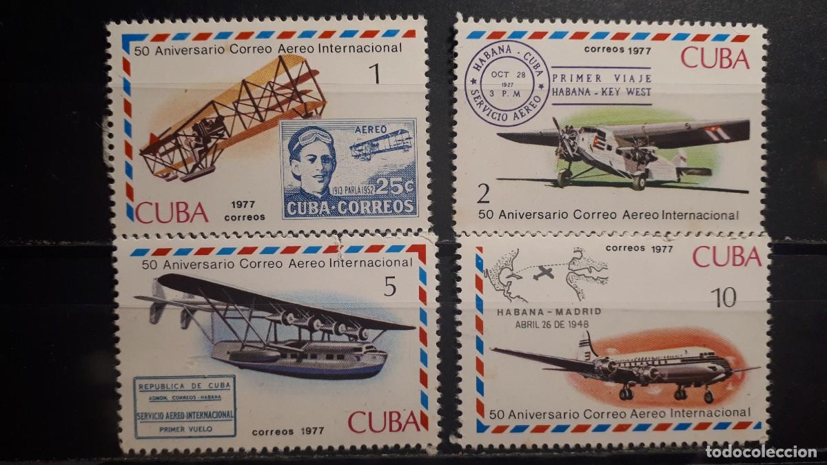 Sellos: CUBA. **. A&Ntilde;O 1977. YVERT. 2026/9