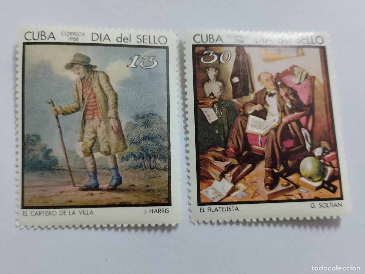 Sellos: SELLOS CUBA, A&Ntilde;O 1968, SERIE COMPLETA, D&Iacute;A DEL SELLO, YVERT 1233/34, MICHEL 1401/02, NUEVOS**MNH.