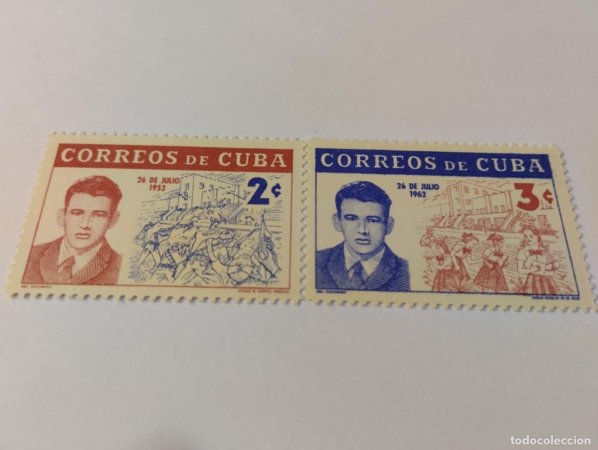 Sellos: SELLOS CUBA, A&Ntilde;O 1962**MNH, SERIE COMPLETA, YVERT 595/96. 9&ordm; ANIVERSARIO DEL ALZAMIENTO.
