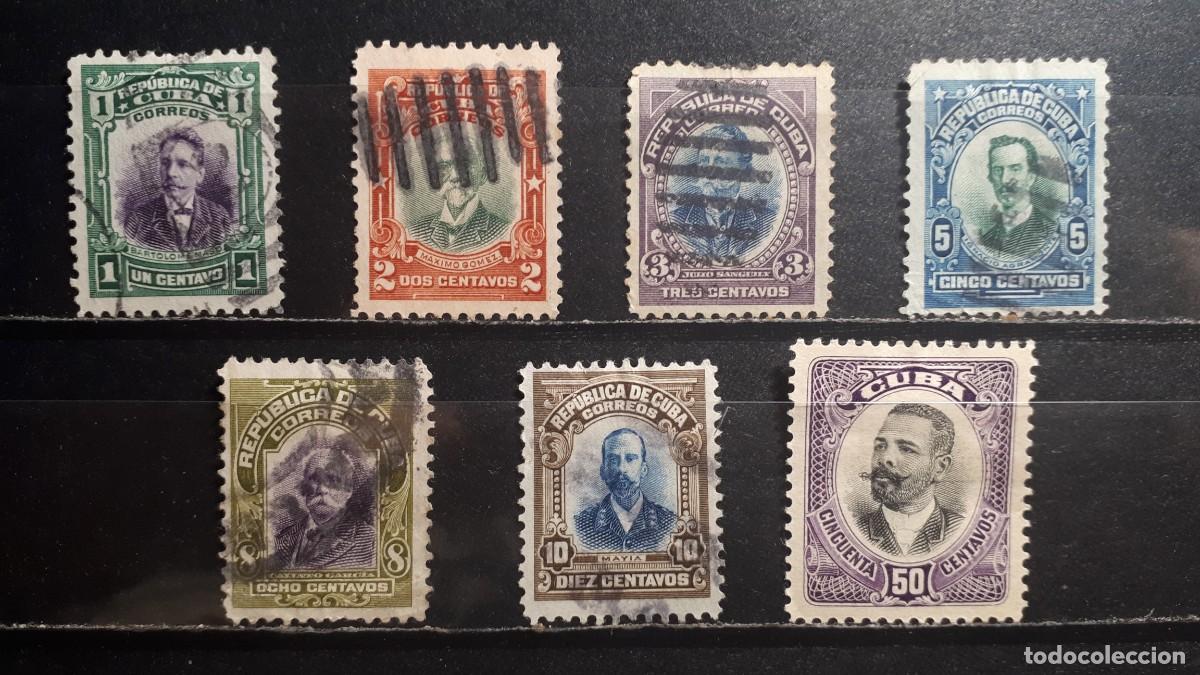 Sellos: CUBA. A&Ntilde;O 1910. &deg;/*. Yvert 153/9, falta 160