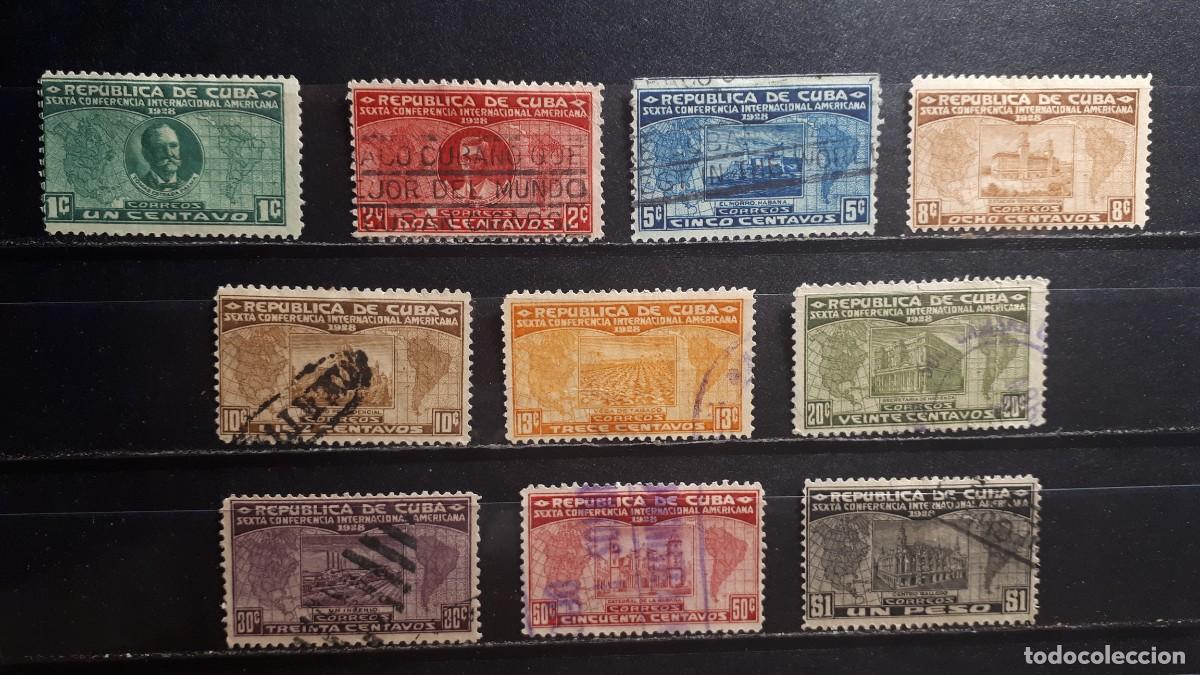 Sellos: CUBA. A&Ntilde;O 1928. &deg;/*. Yvert 191/200