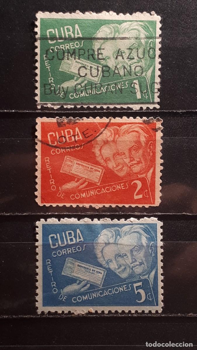 Sellos: CUBA. A&Ntilde;O 1945. &deg;/*. Yvert 293A/C