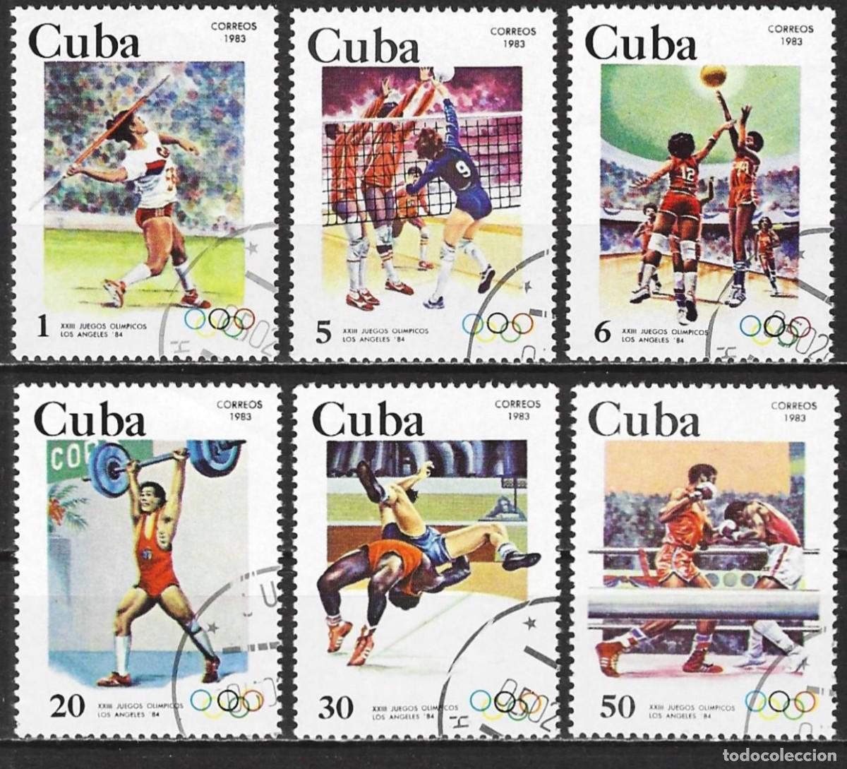 Sellos: Cuba 1990 - Mi 2716 a 2721 - YT 2416 a 2421 - J.O. de Atlanta ( Serie completa )