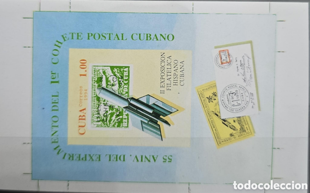 Sellos: Cy) Cuban .1994 .Postal Rocket 55th Anniversary.
