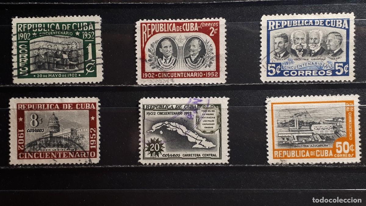 Sellos: CUBA. A&Ntilde;O 1952. &deg;. YVERT 358/63