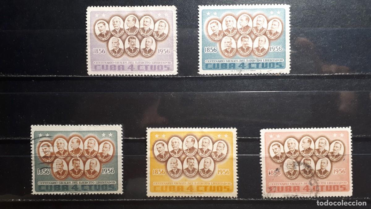 Sellos: CUBA. A&Ntilde;O 1957. &deg;. YVERT 461/5