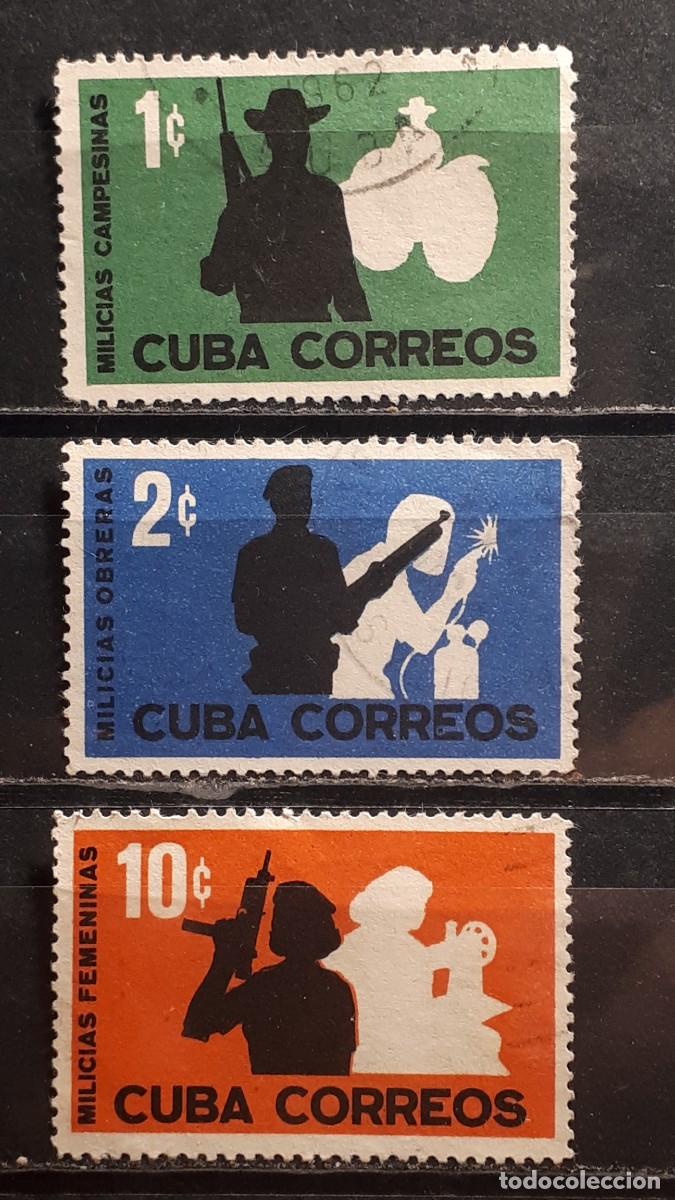 Sellos: CUBA. A&Ntilde;O 1962. &deg;. YVERT 585/7