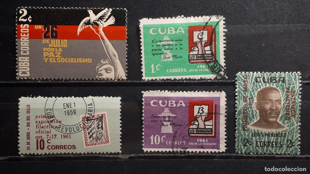 Sellos: CUBA. A&Ntilde;O 1961. &deg;/*. YVERT 559, 560, 563, 565, 567