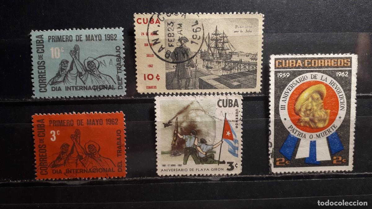 Sellos: CUBA. A&Ntilde;O 1962. &deg;. YVERT 584, 589, 591, 593/4