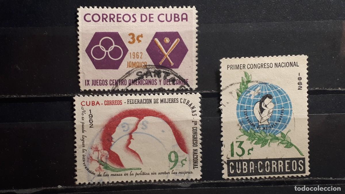 Sellos: CUBA. A&Ntilde;O 1962. &deg;. YVERT 631, 633, 634
