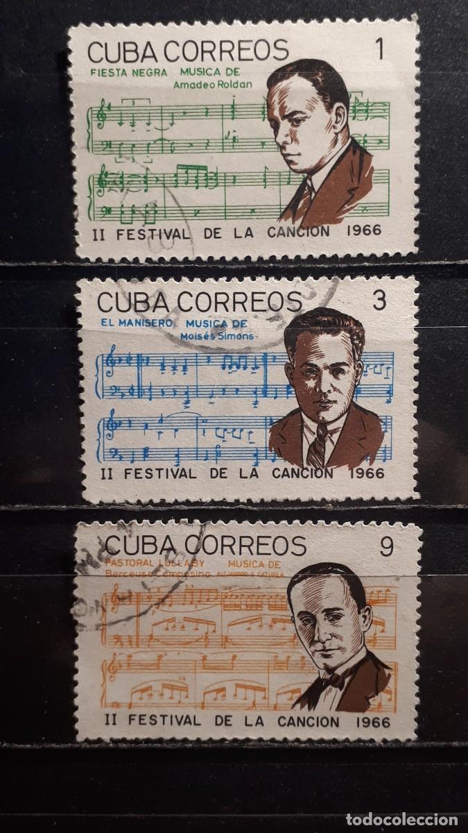 Sellos: CUBA. A&Ntilde;O 1966. &deg;. YVERT 1040, 1042, 1044