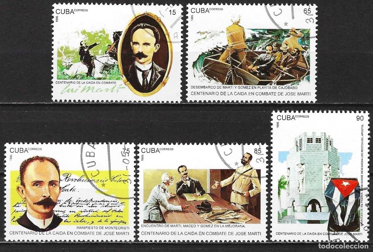 Sellos: Cuba 1995 - Mi 3817 a 3821 - YT 3437 a 3441 - Jos&eacute; Marti ( Serie completa )