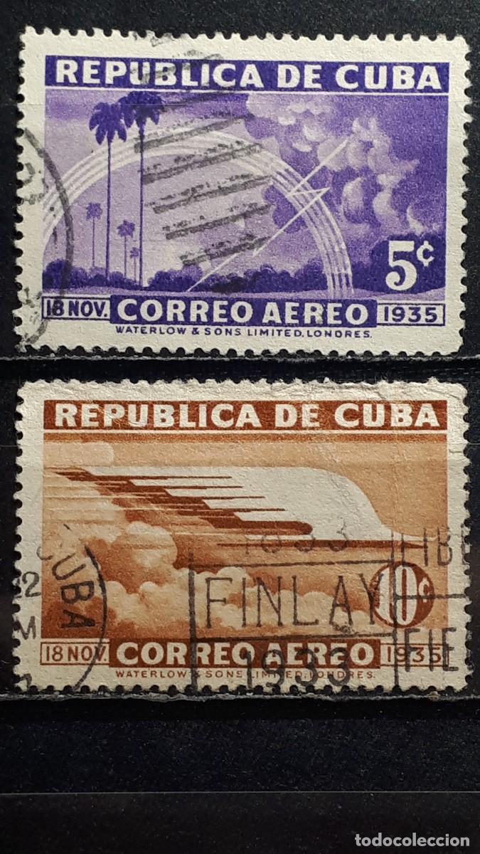 Sellos: CUBA. A&Ntilde;O 1936. &deg;. YVERT A&eacute;reo 22/3
