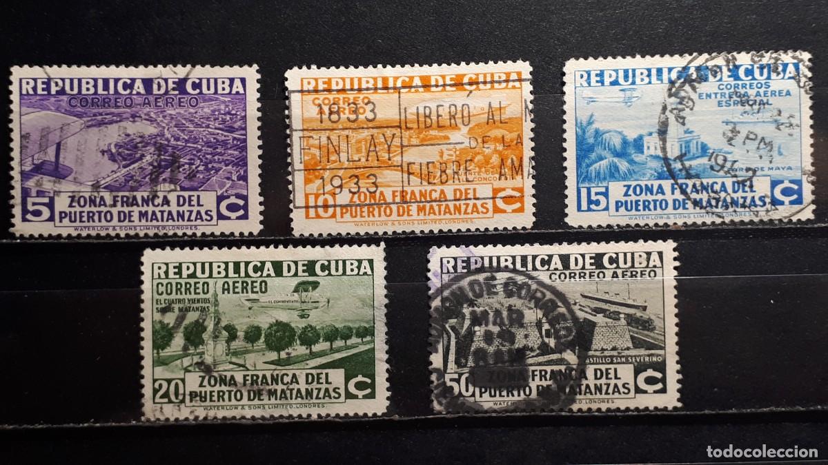 Sellos: CUBA. A&Ntilde;O 1936. &deg;. YVERT A&eacute;reo 17/21