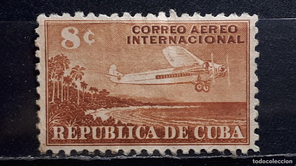 Sellos: CUBA. A&Ntilde;O 1948. (*)/*. YVERT A&eacute;reo 38