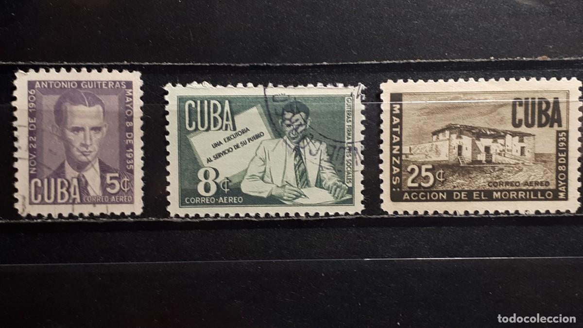 Sellos: CUBA. A&Ntilde;O 1951. &deg;/*. YVERT A&eacute;reo 46/8
