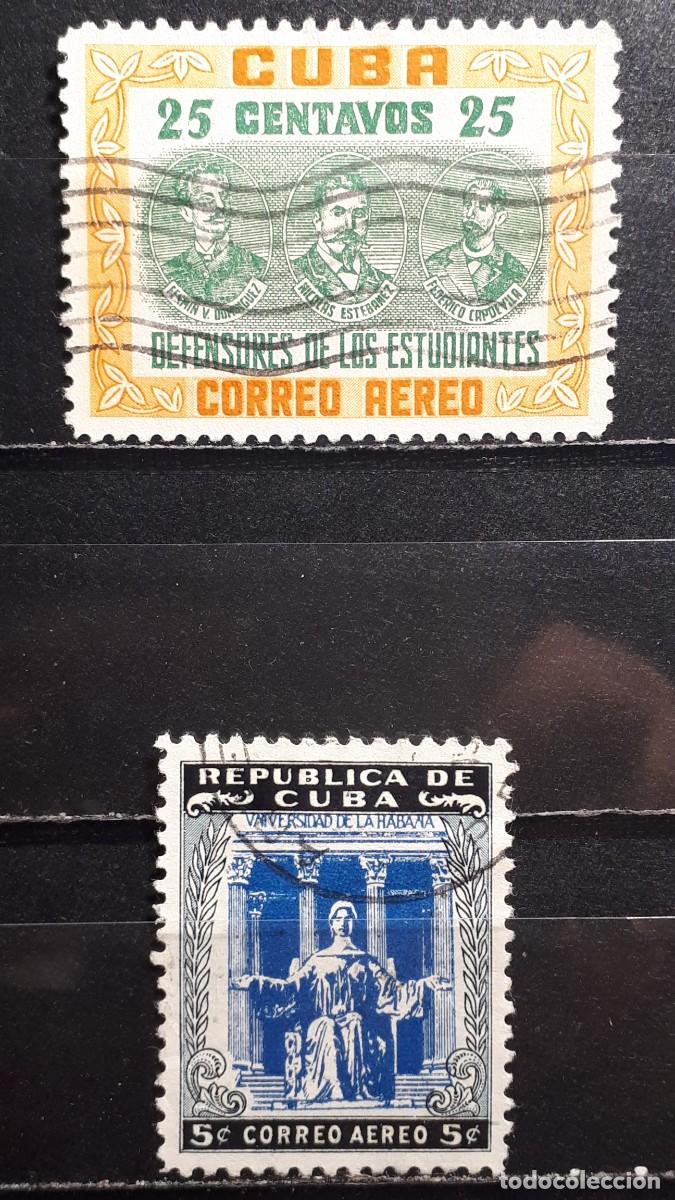Sellos: CUBA. A&Ntilde;O 1952. &deg;. YVERT A&eacute;reo 72/3