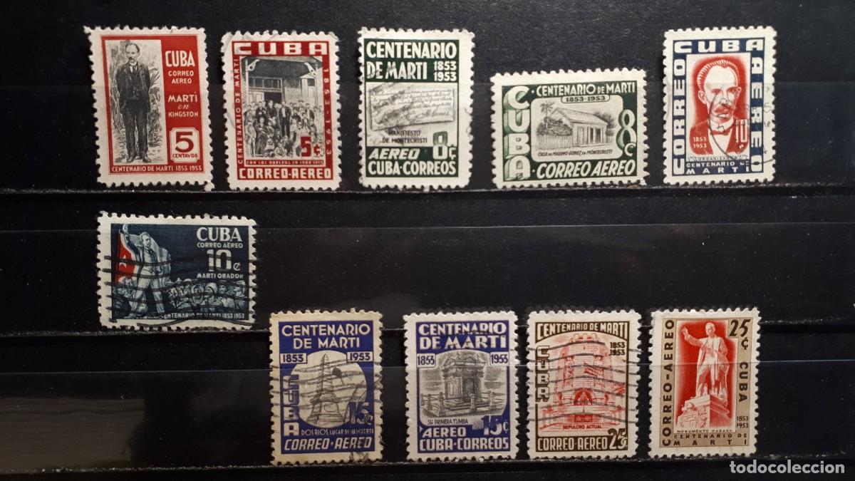 Sellos: CUBA. A&Ntilde;O 1953-4. (*)/*/&deg;. YVERT A&eacute;reo 78/86A, falta 87.