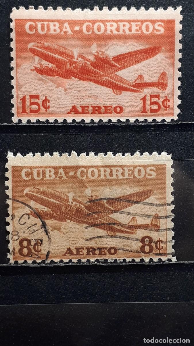 Sellos: CUBA. A&Ntilde;O 1953. */&deg;. YVERT A&eacute;reo 74/5