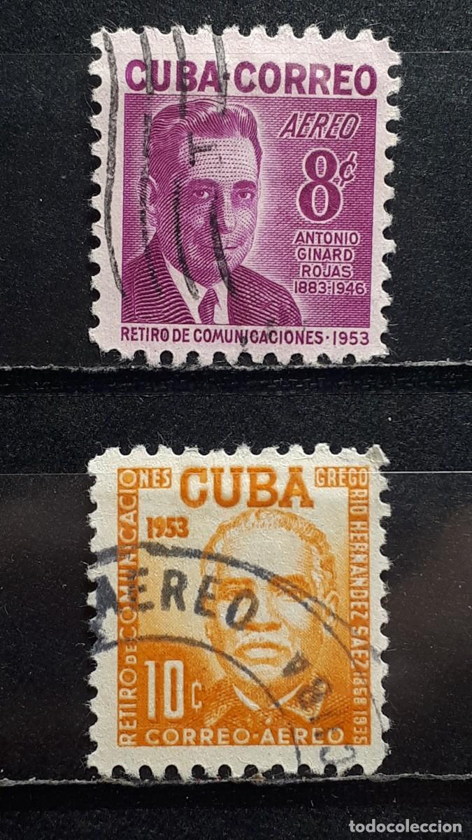 Sellos: CUBA. A&Ntilde;O 1953. &deg;. YVERT A&eacute;reo 91/2