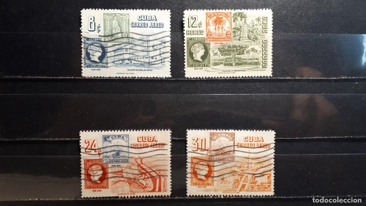 Sellos: CUBA. A&Ntilde;O 1955. &deg;/*. YVERT A&eacute;reo 108/11.